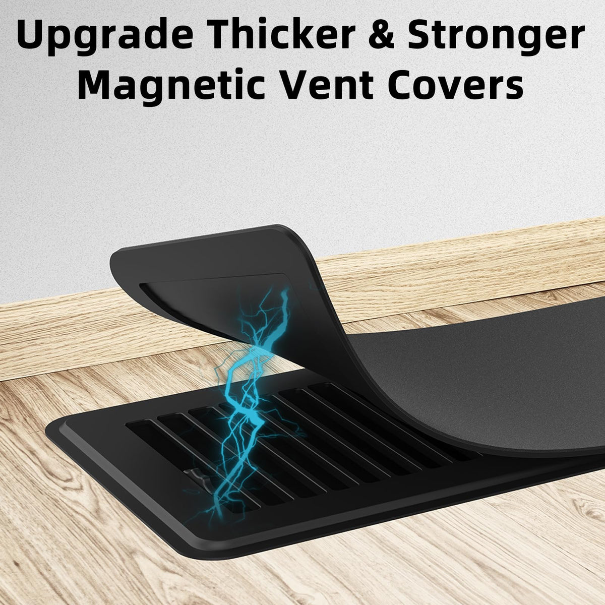 BYEWIRE vent covers with 5.5 x 12 inch dimension on a steel floor register