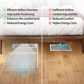 BYEWIRE magnets and 3M adhesive keep vent extenders securely in place.