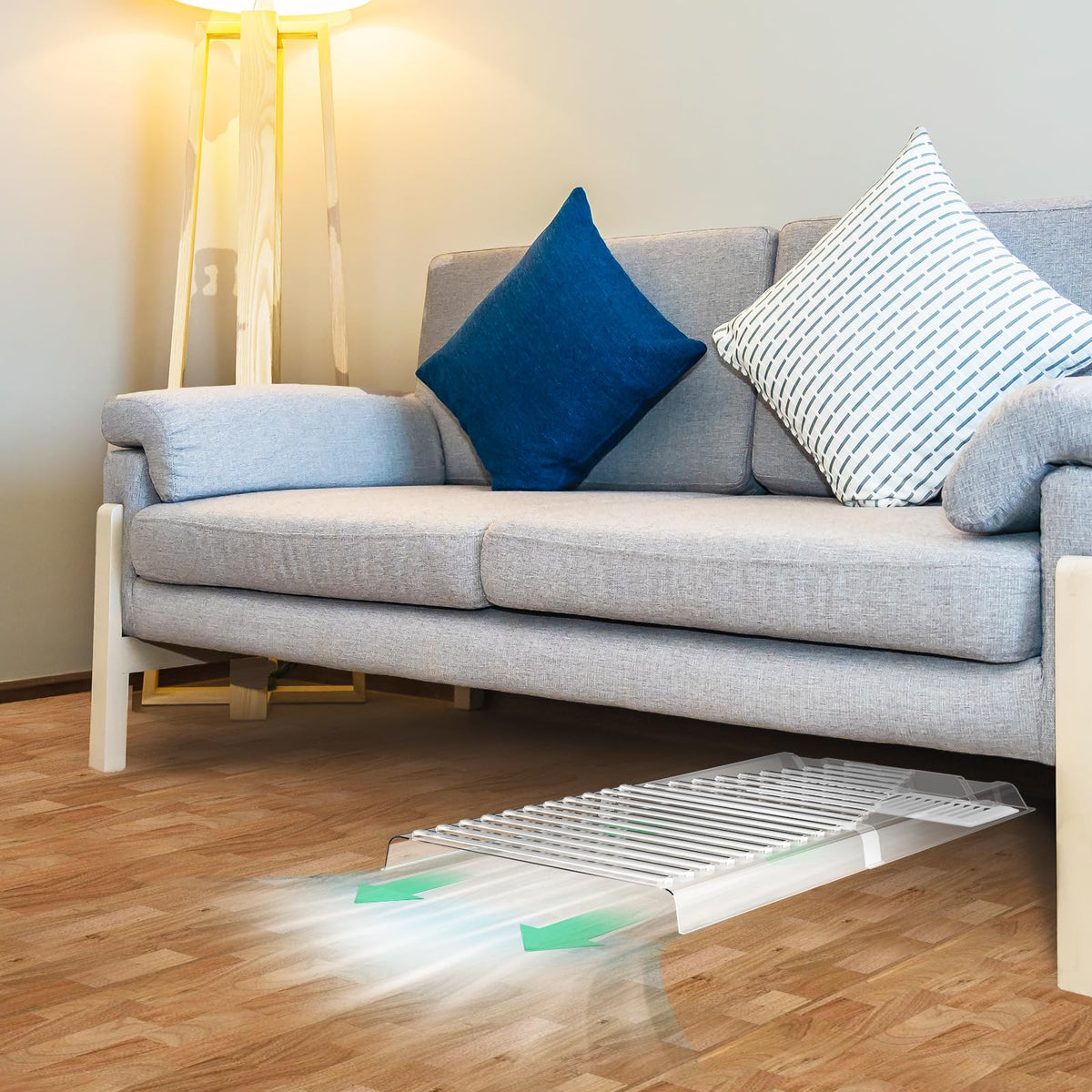 BYEWIRE two-pack vent extenders for multi-room airflow improvements.