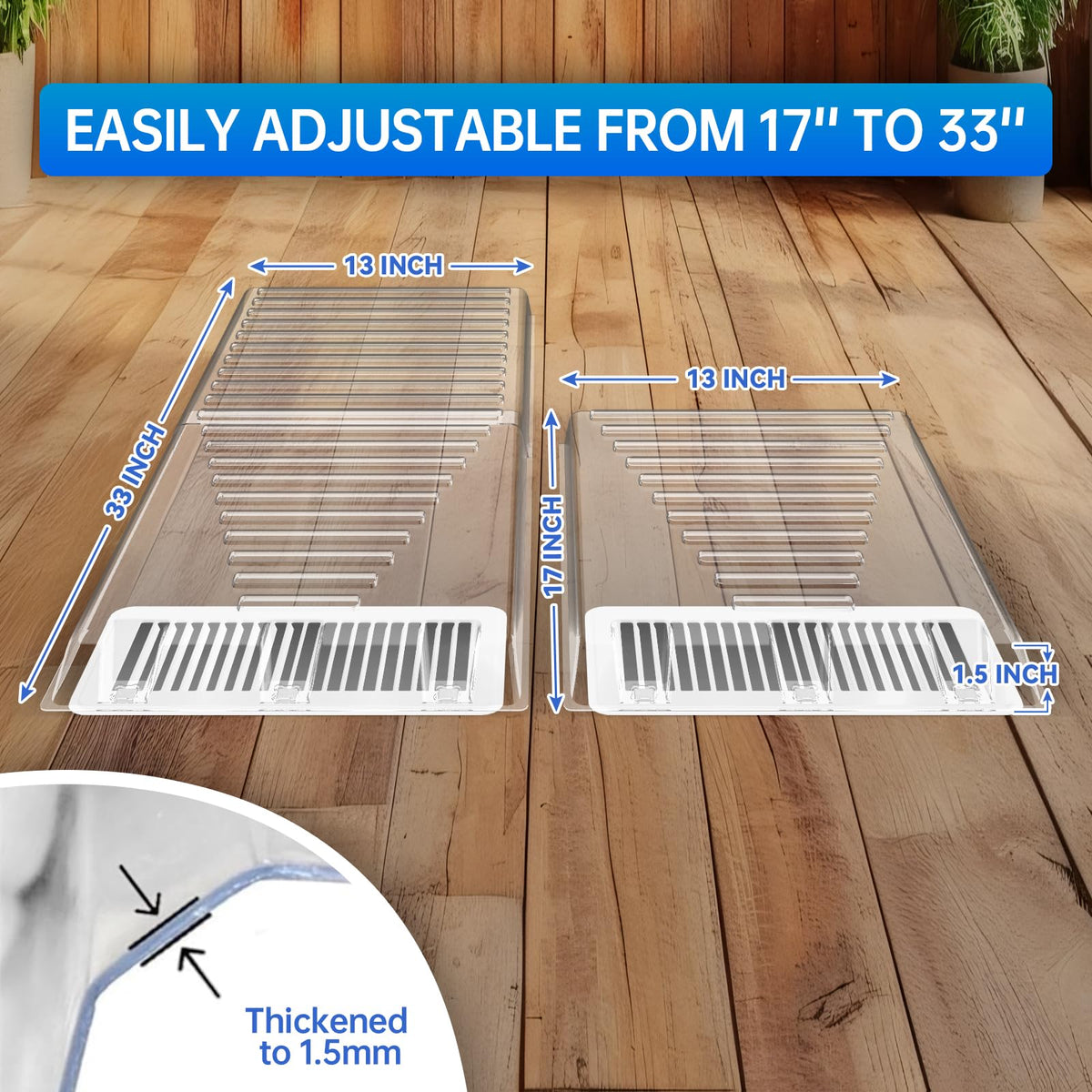 BYEWIRE trapezoidal airflow design redirects air toward living areas.
