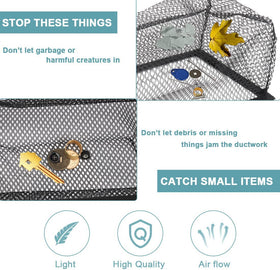 BYEWIRE vent net filter catching debris while preserving airflow