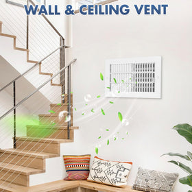 BYEWIRE white minimalist vent cover blends with decor