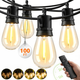BYGUQ outdoor string lights remote control for flexible setup and cozy evenings.