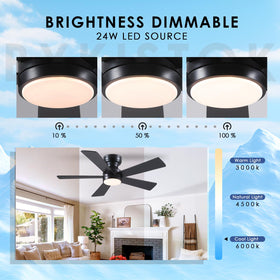 BYKISTOK 6-speed remote-controlled fan for customizable airflow.