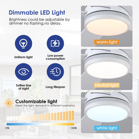 BYKISTOK LED light with three color temps and dimming for versatile mood lighting