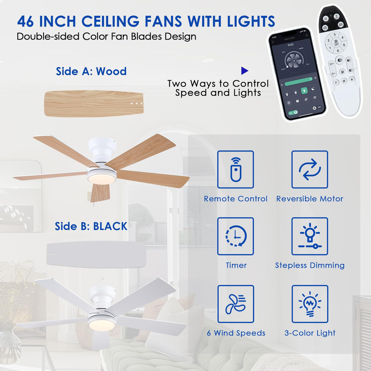 Quiet BYKISTOK fan operation suitable for bedrooms and study rooms