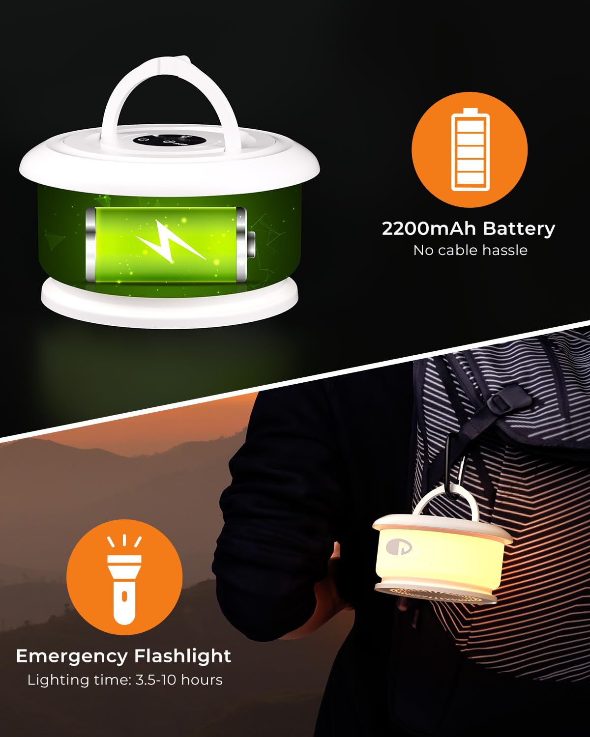 Bylitodt 2200mAh battery powers long outdoor sessions
