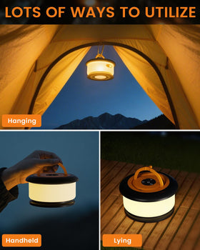 Bylitodt 2200mAh rechargeable battery powers hours of cordless lighting.