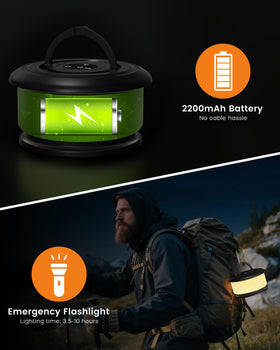 Bylitodt compact lantern fits easily in a backpack.