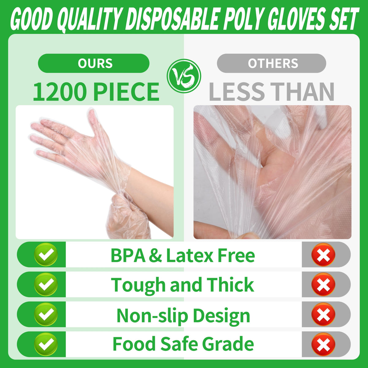 BYMORE one-size-fits-most disposable gloves for versatile staff use