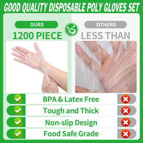 BYMORE one-size-fits-most disposable gloves for versatile staff use