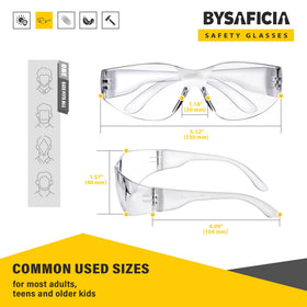 BySaficia protective eyewear suited for lab work and carpentry.