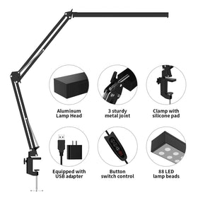 BZBRLZ 360-degree rotating lamp enables lighting from any angle.