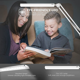 BZBRLZ LED desk lamp includes clamp and adapter for quick setup