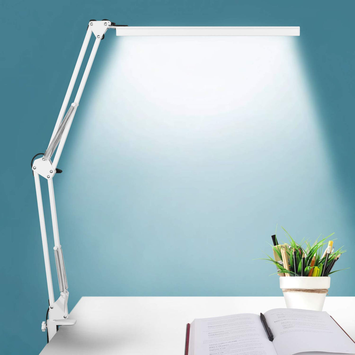 BZBRLZ LED desk lamp tilt arm for precise task lighting