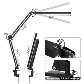 BZBRLZ manicure table lamp with clamp offers flexible positioning for nail tasks.