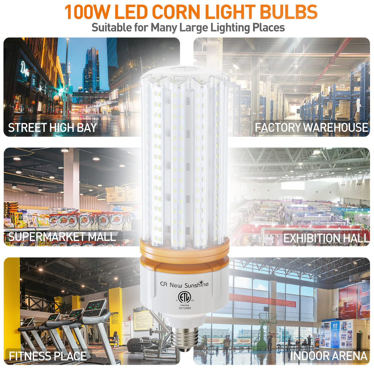 CA New Sunshine LED corn bulb comes in a two-pack for scalable lighting.