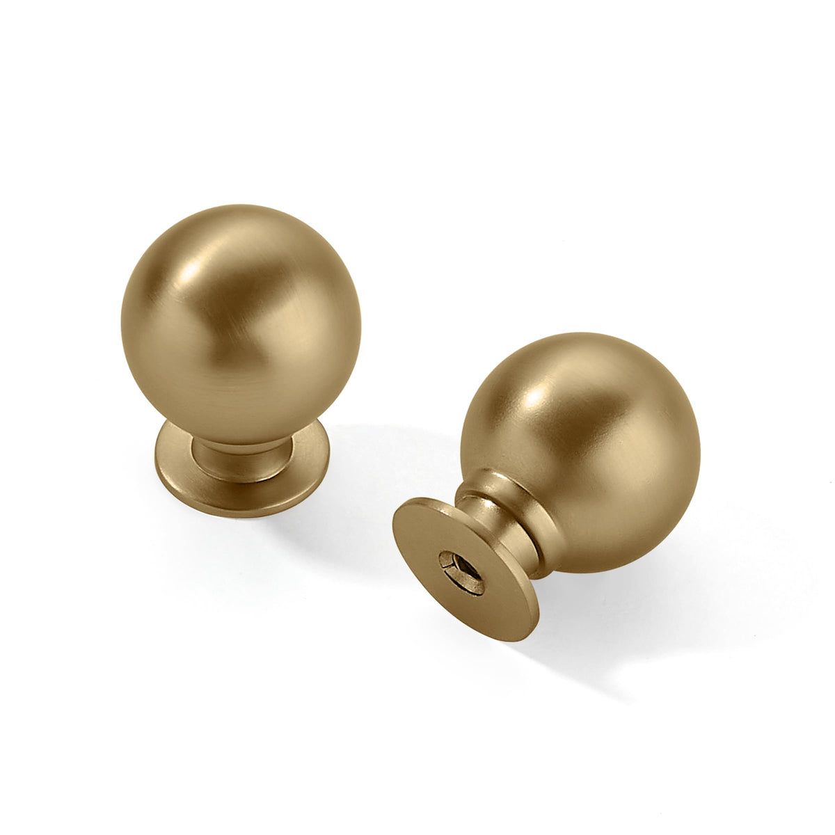 CABDM 10-pack vintage ball brushed-brass knob adds timeless charm to cabinets