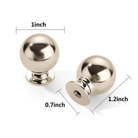 CABDM modern Nordic style ball knob enhances furniture with polished nickel finish.
