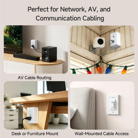 Cable Matters backbox compatible with blank faceplates and keystone inserts