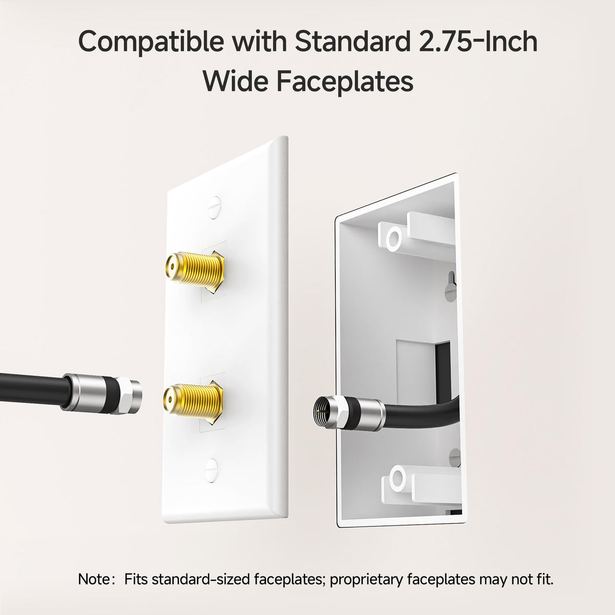 Cable Matters backbox includes mounting screws for quick installation