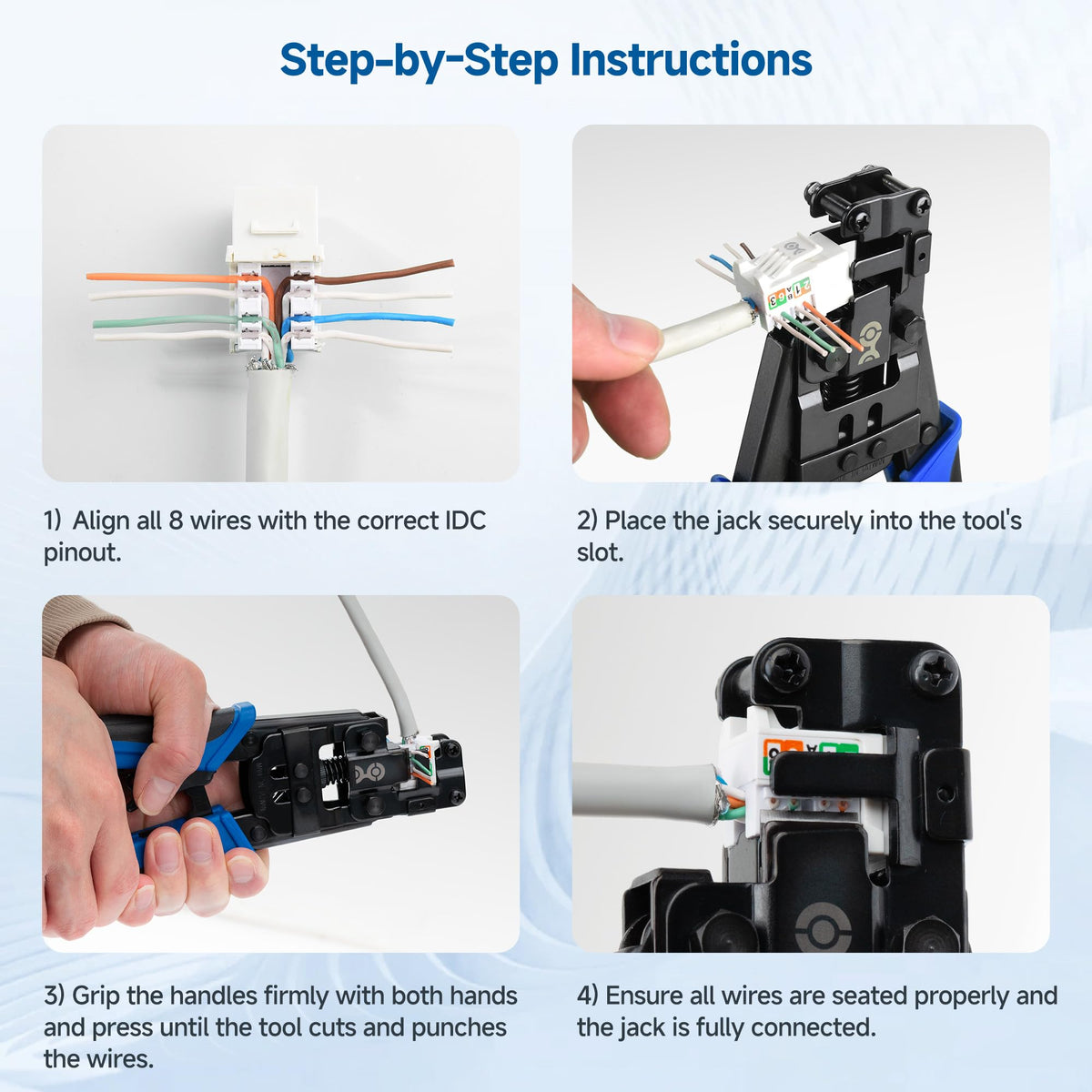 Cable Matters ergonomic-handle design reduces fatigue during installs.
