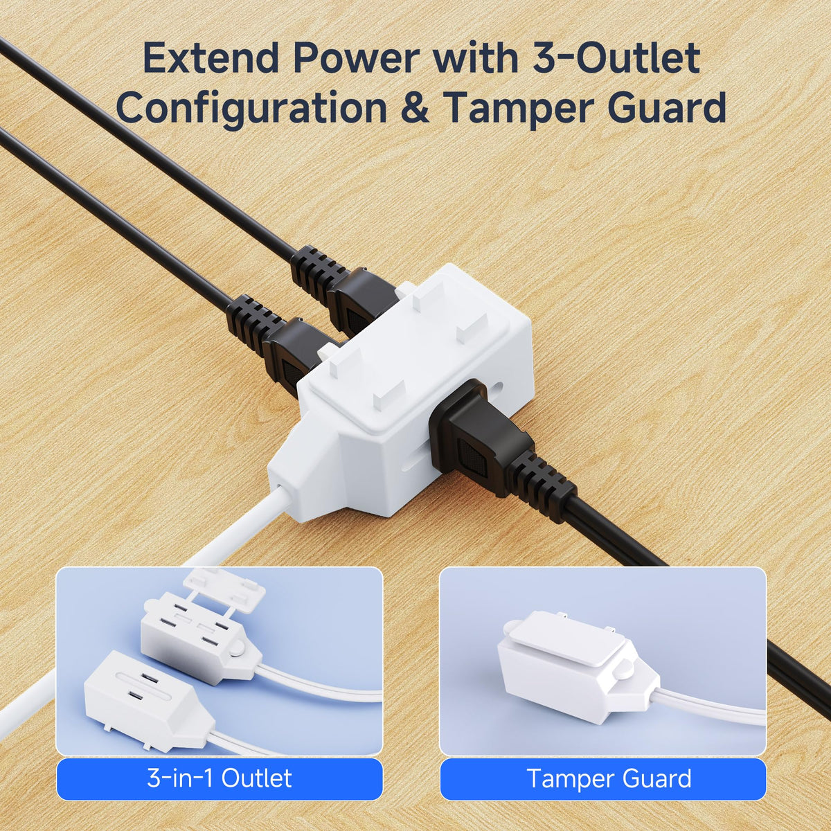 Cable Matters flat plug detail improves wall clearance.