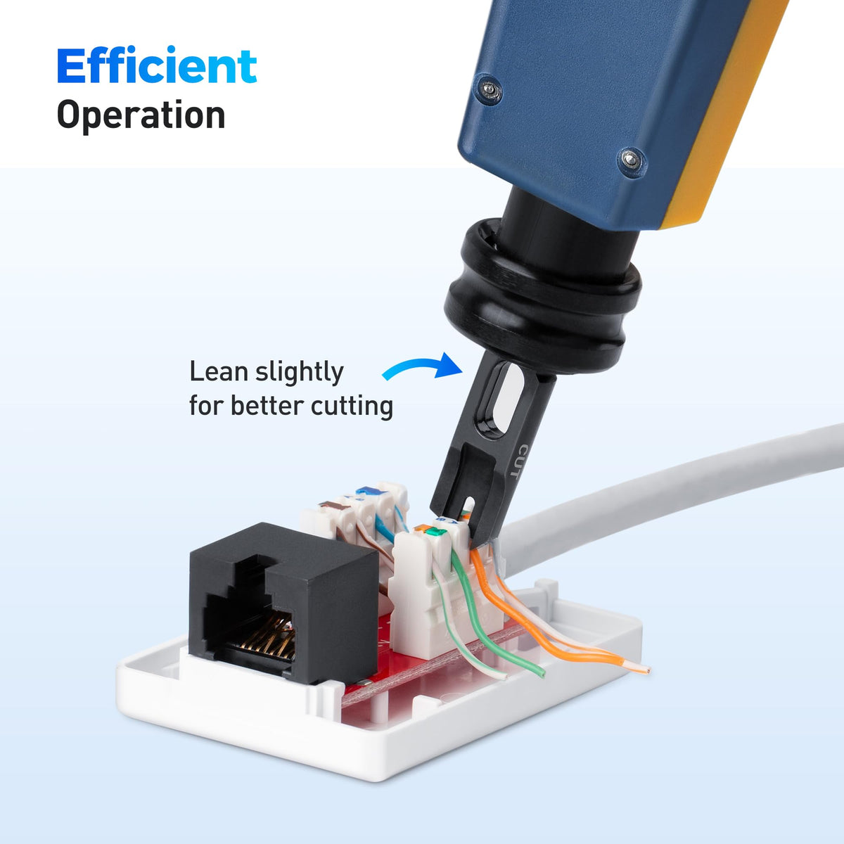 Cable Matters punch down tool compatible with keystone jacks from Cat5e to Cat8