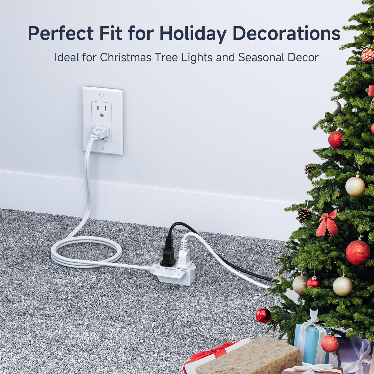Cable Matters travel-friendly 15 ft extension cord fits RVs and hotel rooms.