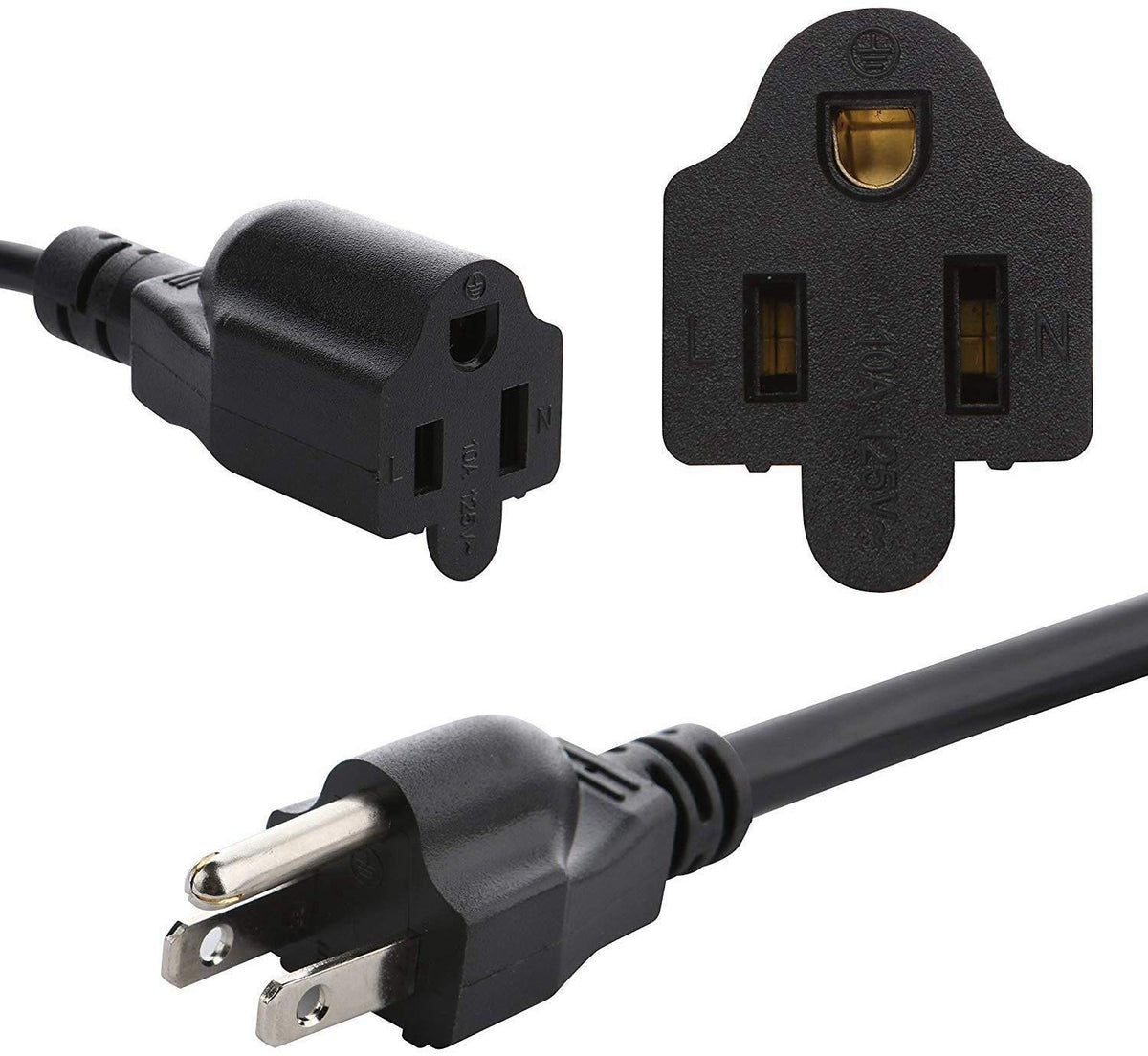 Cable Nahao four-outlet configuration close-up highlighting individual outlets for large adapters