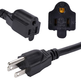 Cable Nahao indoor-outdoor 3-outlet splitter, ideal for compact spaces.