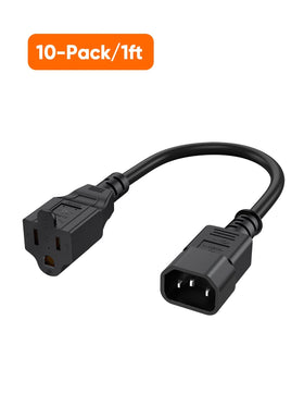 CableCreation server rack link compact 1 ft cord for neat cabling.