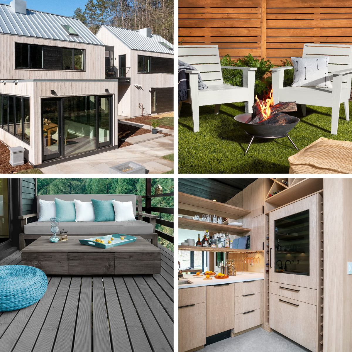 Outdoor furniture treated with Timber Oil preserving natural patina