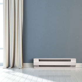 Cadet F Series 36-inch heater in room setting demonstrates compact design.