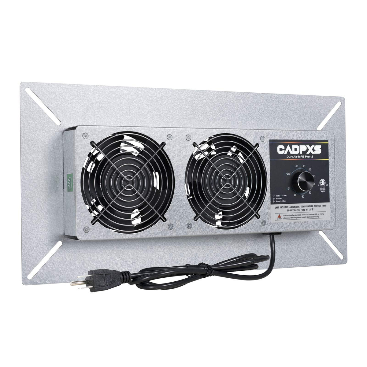 CADPXS crawlspace fan exhaust vent improves air exchange and reduces moisture.