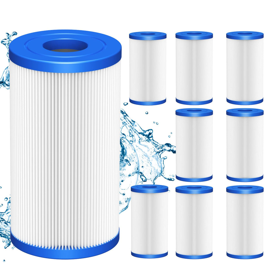 Caehomly 8-pack filter with 20 micron pores for cleaner cold plunge water