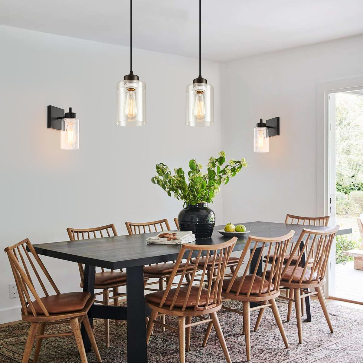 CAFULAM adjustable hanging cord pendant lets you set the perfect ceiling height.