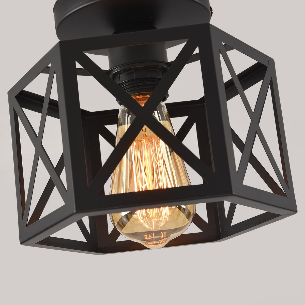 CAFULAM dining room flush mount light showcases farmhouse vibe and warm illumination.
