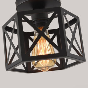 CAFULAM dining room flush mount light showcases farmhouse vibe and warm illumination.