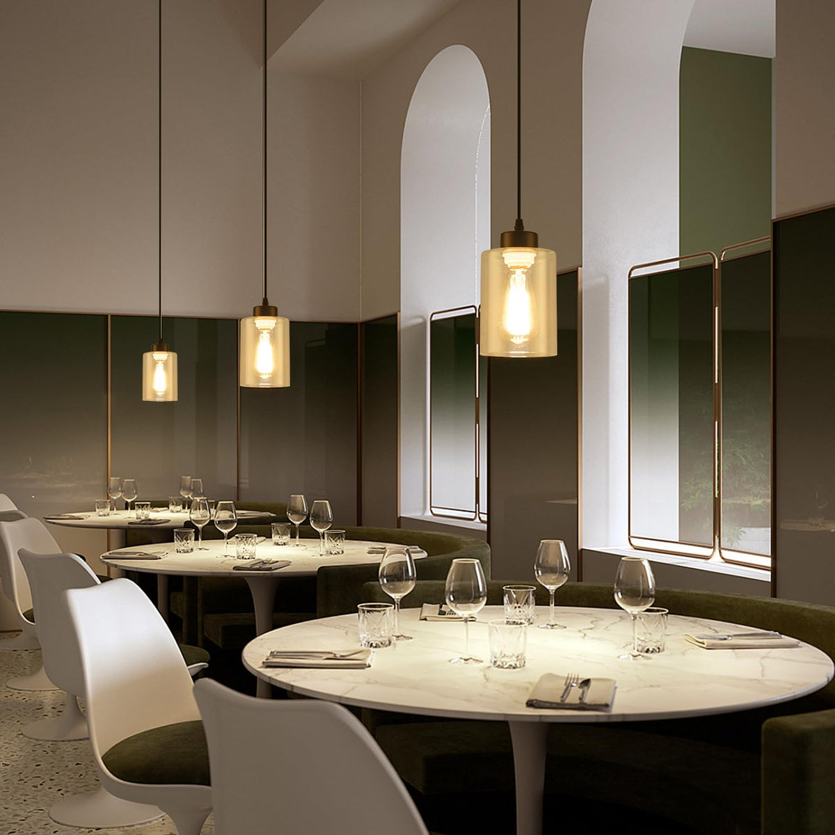 CAFULAM kitchen-dining pendant light ideal for over tables and counters.