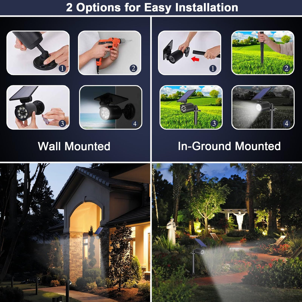 CAHOUGSMT 3600mAh battery powers long lasting solar lighting