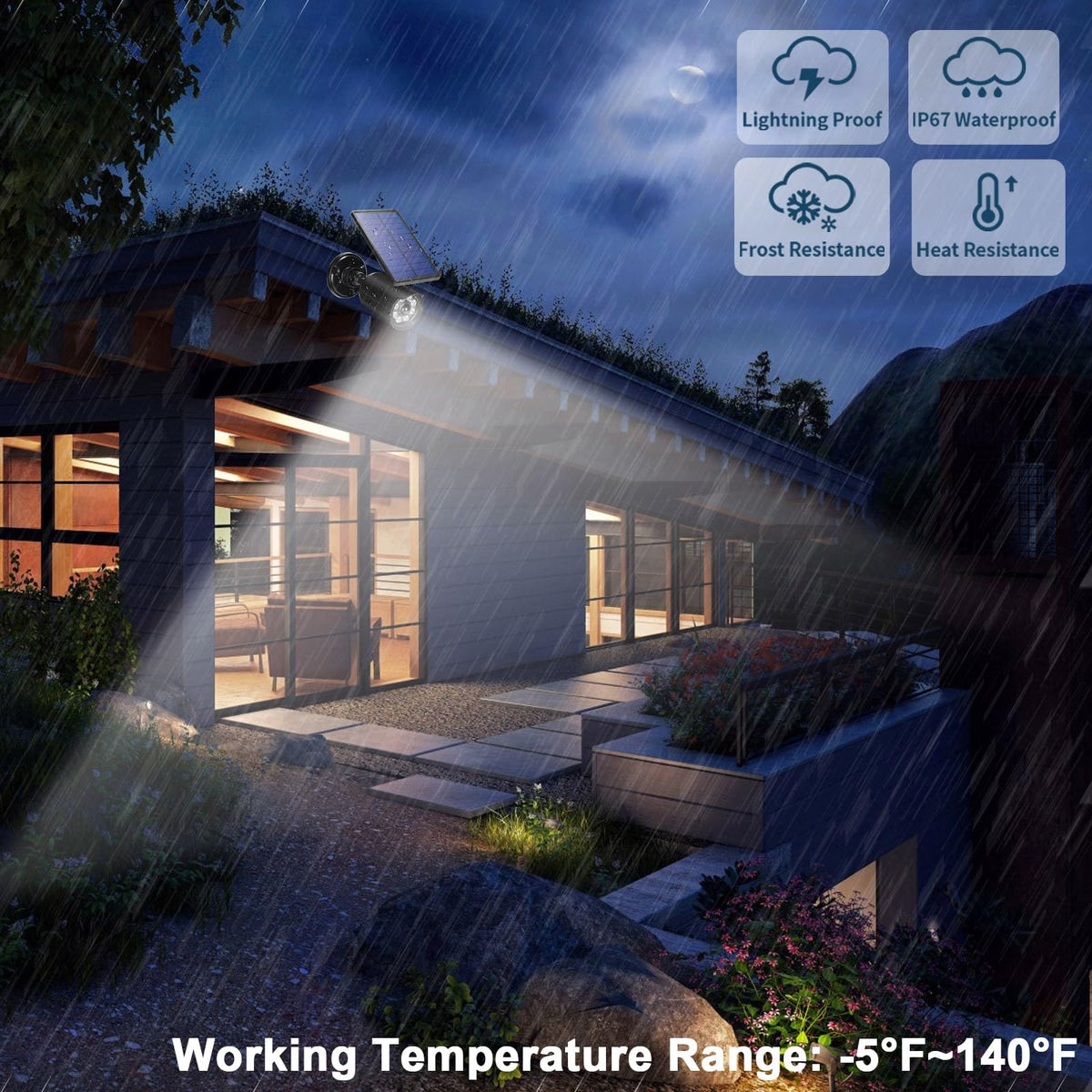 CAHOUGSMT easy-install light for wall mounting or landscape use