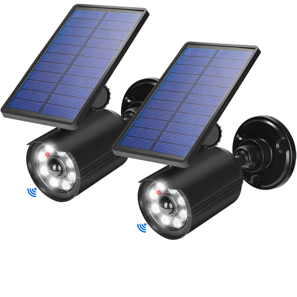 CAHOUGSMT solar lights with motion sensor illuminate the yard at night