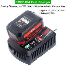 Cailingbat CMCB104 replacement charger LED indicator for quick charging status.