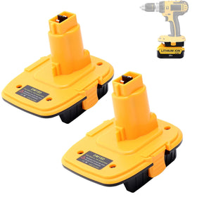 Cailingbat DM18D 2Pack adapter front view powering DeWalt 18V tools with 20V compatibility