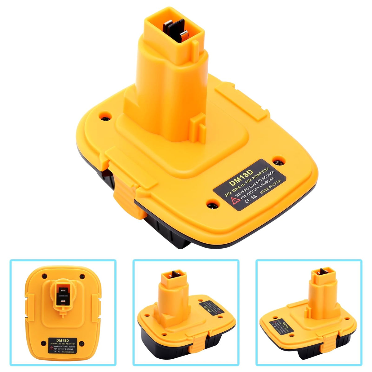 Cailingbat DM18D adapter shows optional power sources for tools