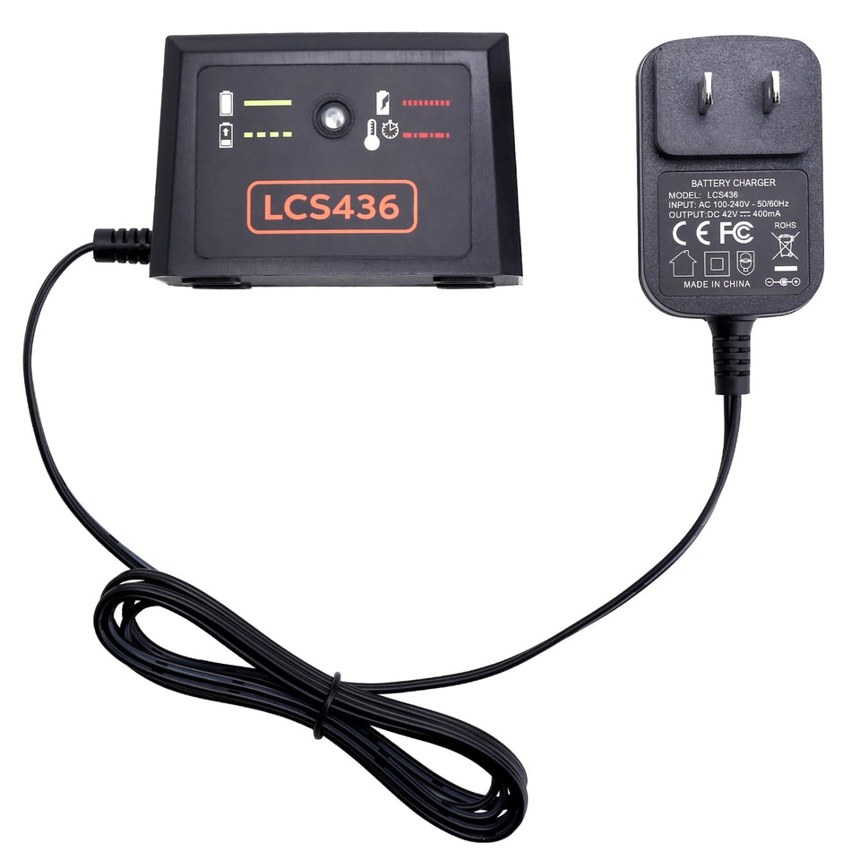 Cailingbat LCS436 front view compact charger for 36V/40V batteries and tools