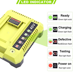 Cailingbat rapid charge indicator lights help monitor battery status at a glance.
