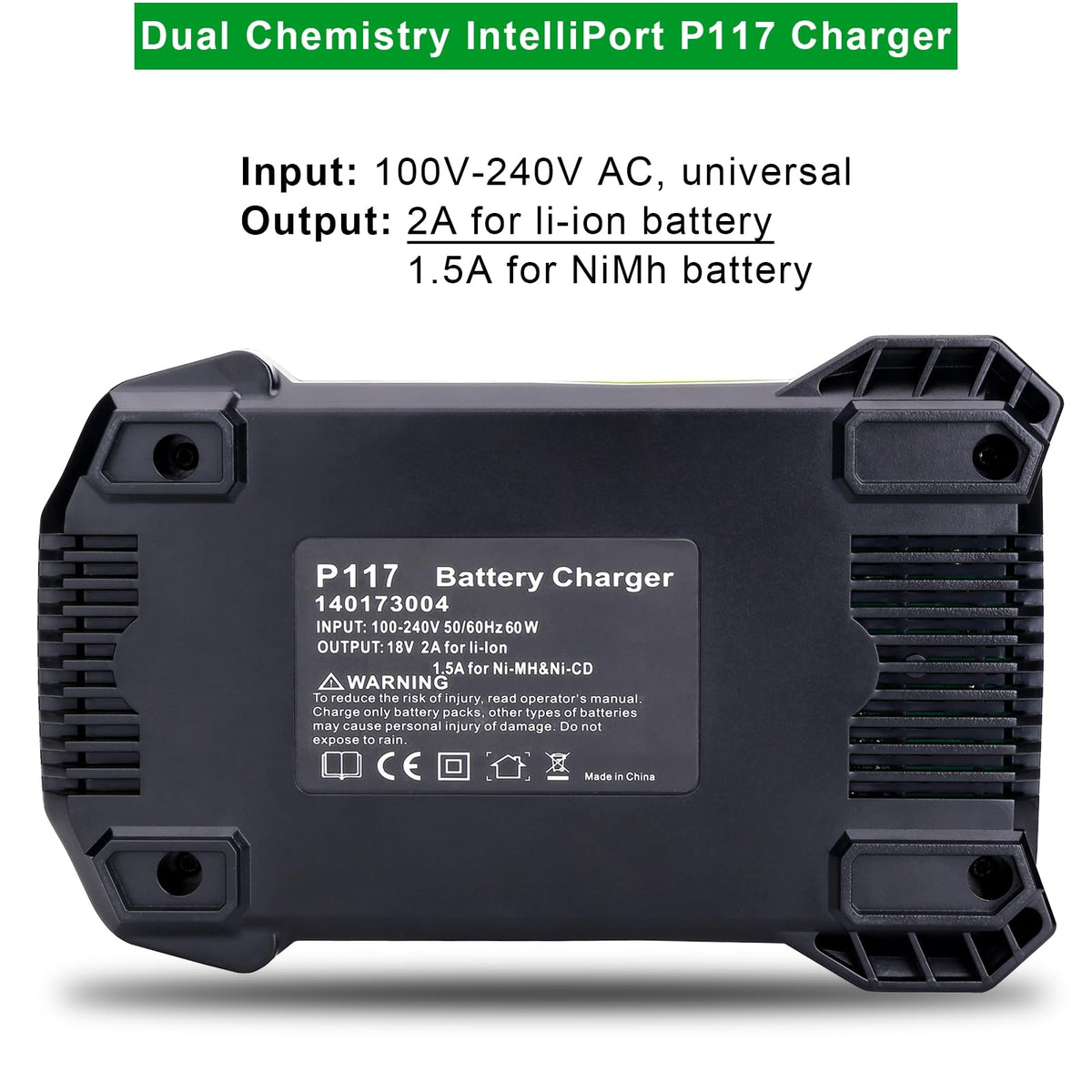 Cailingbat Ryobi P117 LED indicator displays charging status at a glance