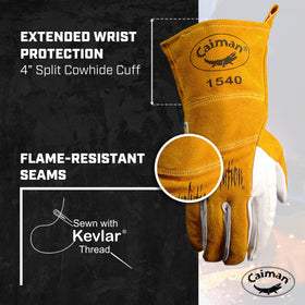 Caiman Kevlar-sewn side seam enhances seam strength